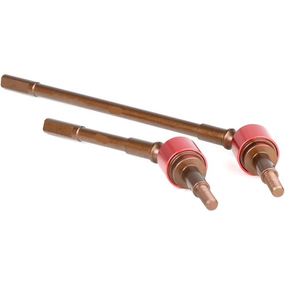 YUASDGCK Hardened Steel AR90 Front Axle CVD Drive Shaft Set Rear Upgrades Parts for 1/6 RC Crawler Car for Axial SCX6 AXI05000