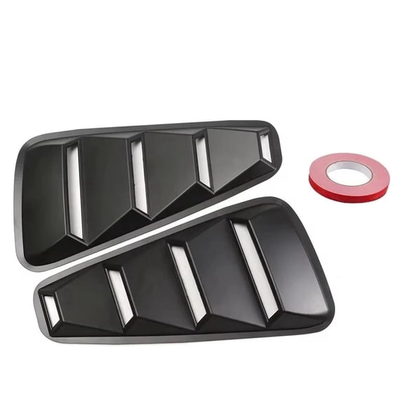 YUASDGCK Rear Side Window Louvers Compatible For Ford For Mustang 2005 2006 2007 2008 2009 2010 2011 2012 2013 2014 Air Vent Scoop Shutter Shades Cover