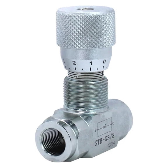 YUASDGCK STB  G3/8 Bi-Directional Flow Restrictor Hydraulic Valve Carbon Steel Flow Control Valve for Hydraulic STB-G3-8