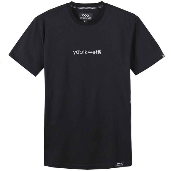 YUBIKWETE 100% Cotton Men's Solid Color T-Shirt with Stylish Logo Simple Look Tee