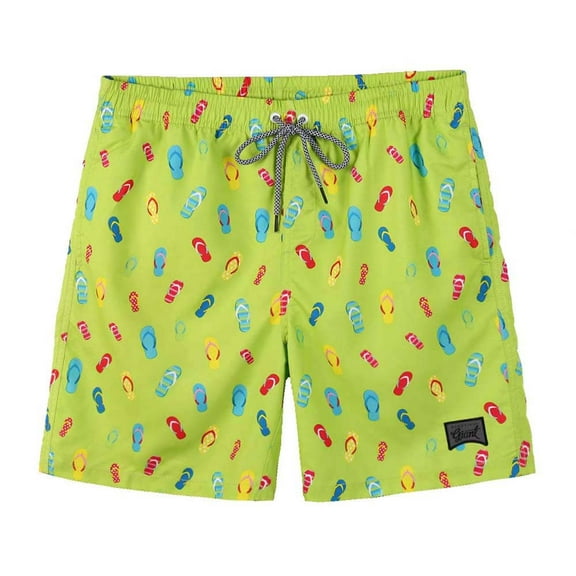 YUBIKWETE Boys' Swim Trunks Quick Dry Swimsuit with Liner (8-18)