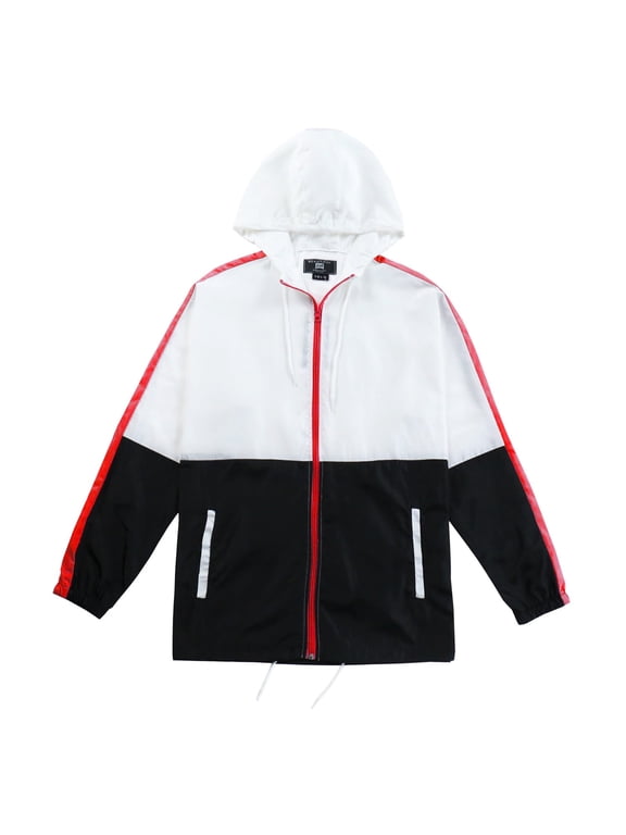 Men's Full Zip Lightweight Windbreaker Jacket, Sizes S-3XL