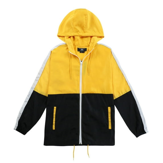 YUBIKWETE Men's Full Zip Lightweight Windbreaker Jacket, Sizes S-3XL