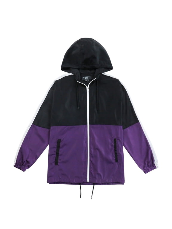 Men's Full Zip Lightweight Windbreaker Jacket, Sizes S-3XL
