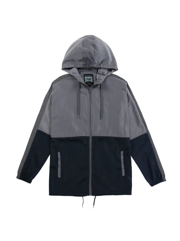 Men's Full Zip Lightweight Windbreaker Jacket, Sizes S-3XL