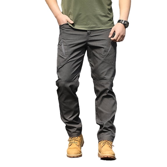 YUBIKWETE Men's Lightweight Tactical Cargo Pants Stretch Multi Pocket Outdoor Hiking Work Trousers
