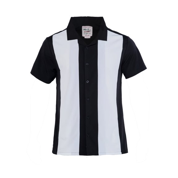 YUBIKWETE Men's Two Tone Retro Button Down Bowling Shirts