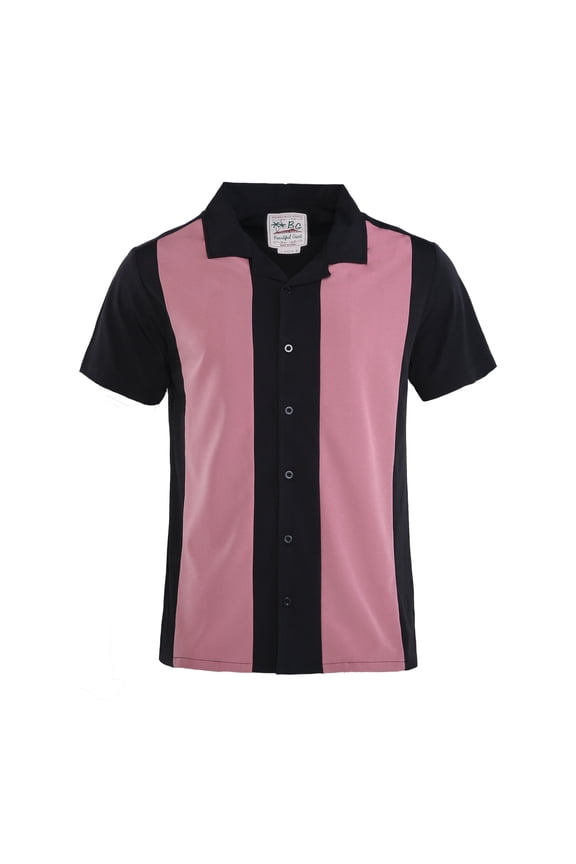 Men's Two Tone Retro Button Down Bowling Shirts