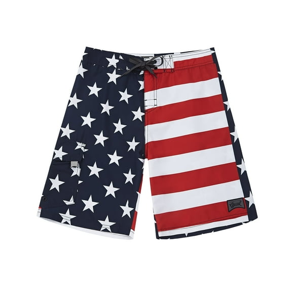 YUBIKWETE Polyester Spandex Men's Swim Trunks No Liner Quick Dry Board Shorts with Pocket 9.5" Inseam