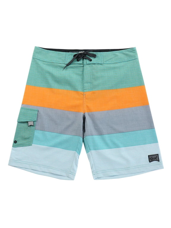 Polyester Spandex Men's Swim Trunks No Liner Quick Dry Board Shorts with Pocket 9.5" Inseam