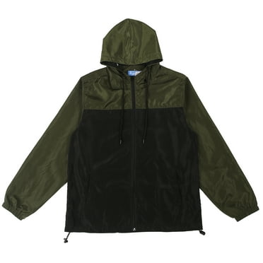 YUBIKWETE Two Tone Men's Windbreaker Lightweight Jacket Outwear, Sizes S-3XL