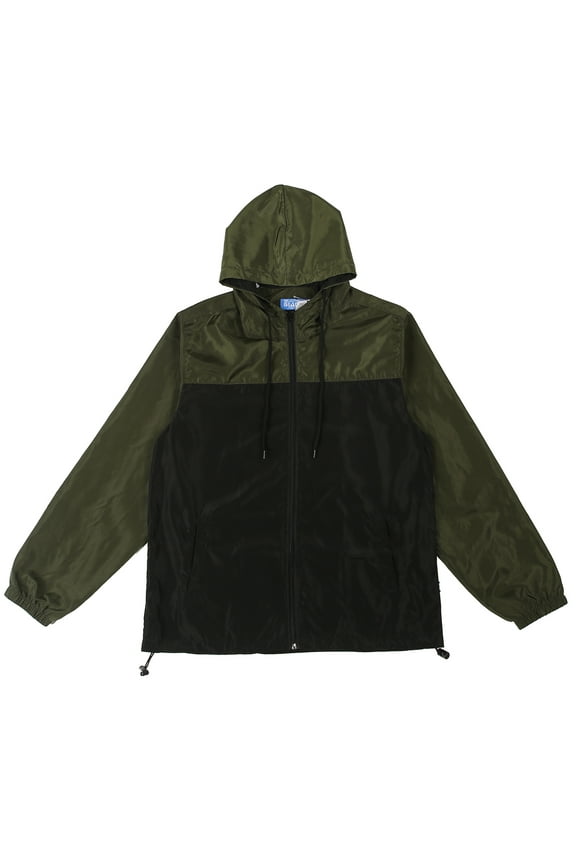 Two Tone Men's Windbreaker Lightweight Jacket Outwear, Sizes S-3XL