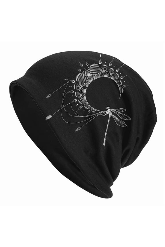 Women's Slouchy Beanie Dragonfly Print Skull Cap Soft Lightweight Chemo Hat Cancer Headwear