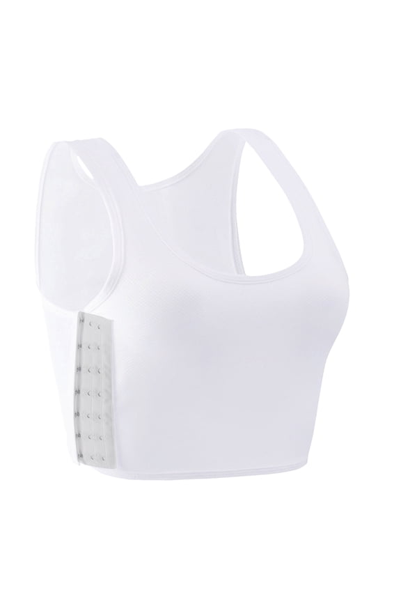 Chest Binder Tank Top Breathable Comfortable and Soft Slim Fit Trans Vest Tops Tomboy Lesbian,White,4XL