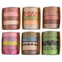 YUBX Basic Plants Washi Tape Pack 30 Rolls Leaves Masking Decorative Tapes - Rainbow