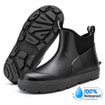 thumbnail image 1 of YUCHANG Men's Rain Boots,Deck Boots for Men,Outdoor Rubber Fishing Garden Waterproof Ankle Rain Boots with High Traction(Black,10.5), 1 of 8