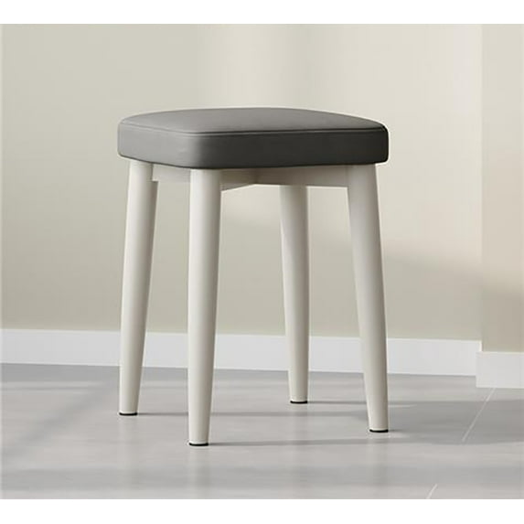 YUCHANG Vanity Stool Chair,Modern Chair-Small Ottoman Foot Stool for Makeup Room, Living Room, Bathroom(Dark Grey)