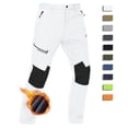 thumbnail image 1 of YUCOLEN Men's Fleece Lined Ski Snow Pants Water Resistant Winter Outdoor Pants with 4 Zip PocketsWhite 40, 1 of 7