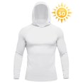 thumbnail image 1 of YUCOLEN Men's UPF 50+ Long Sleeve Active Hoodie Shirts Sun Protection Lightweight Quick Dry Sport Tops White L, 1 of 6