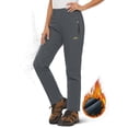 thumbnail image 1 of YUCOLEN Women's Waterproof Fleece Lined Snow Ski Pants Winter Warm Softshell Insulated Outdoor Hiking Pants Dark Gray S, 1 of 6