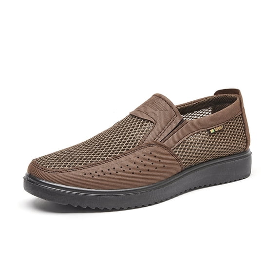 YUDAI Men's Slip-On Walking Shoes – Non-Slip, Breathable Mesh Sneakers for Gym, Workout & Everyday Wear