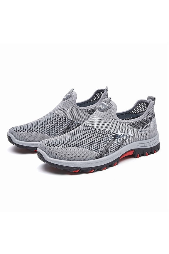 Men's Slip on Walking Shoes Non Slip Gym Workout Shoes Breathable Mesh Walking Mens Sneakers