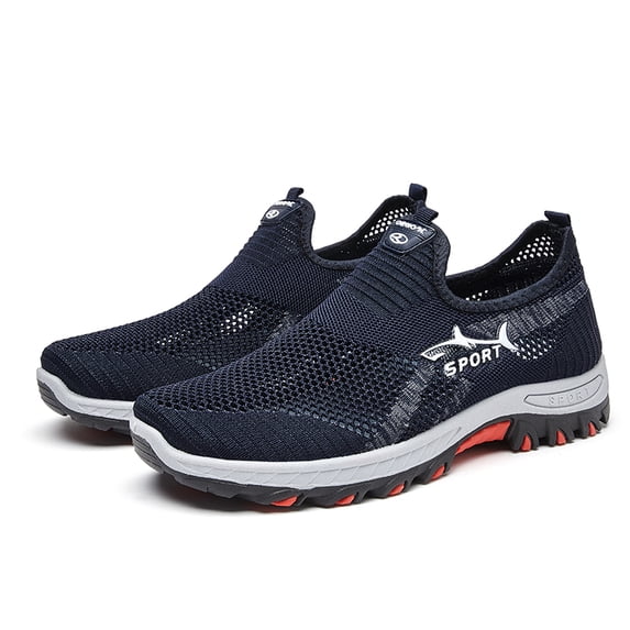 YUDAI Men's Slip on Walking Shoes Non Slip Gym Workout Shoes Breathable Mesh Walking Mens Sneakers