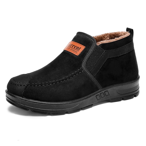 YUDAI Men's winter and autumn cotton boots, fashionable and warm, light and durable, anti-slip sole, thick fur, the best gift for your loved one