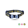 thumbnail image 1 of YUDOTE Dog Collar Medium Adjustable Nylon Webbing with Bow Tie and Crown Patterned Ribbon for Wedding,Party,Birthdays and More, Navy Blue, 1 of 7