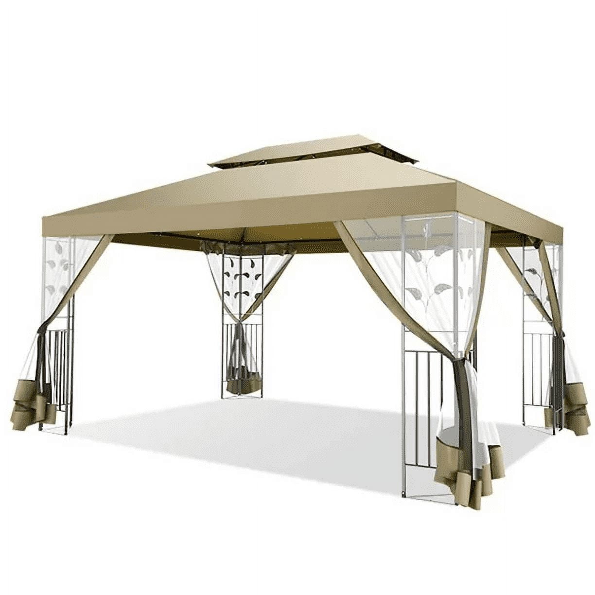 YUEBO 10'x 13' Metal Patio Gazebo, Outdoor Gazebo Canopy Tent for