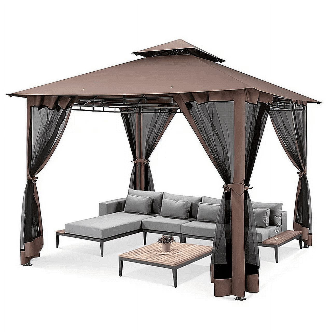 YUEBO Easy Assembly Outdoor Furniture Patio Canopy,10x10 Outdoor Gazebo