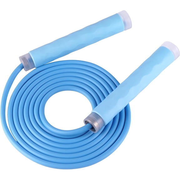 YUEDONG Fitness Jump Rope for Women & Men, 7MM PVC Cardio Rope for Fat Burning, Tangle-Free Ball Bearings, Adjustable Length, Beginner Home Workout Rope