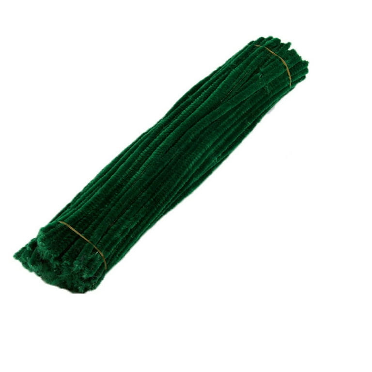 YUEHAO 100PC Chenille Stem Solid Color Pipe Cleaners Set for DIY Arts  Crafts Decorations Army Green 