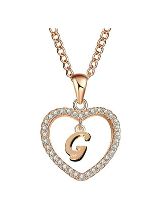 Yubnlvae Necklaces & Pendants Heart Fashion Women's Letter Letters Necklace  Chain 26 Circular Double Layer Neck N 