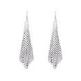 thumbnail image 1 of YUEHAO Accessories Earrings Women Earrings Metal Mesh Lattice Sequins Tassel Long Drop Dangle Earrings Silver, 1 of 5