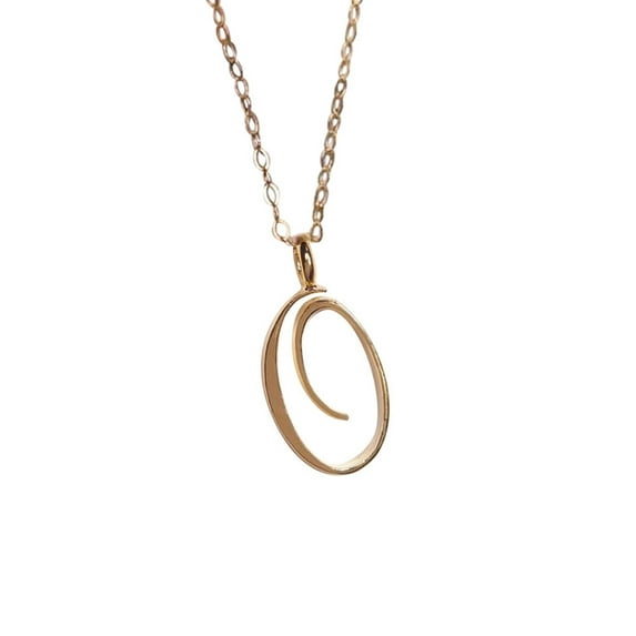 YUEHAO Accessories Necklaces Pendants Ladies Classic Gold 26 English Letter Initials Clavicle Chain Pendant Necklace O