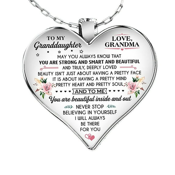 YUEHAO Accessories Necklaces Pendants My Mind Still Talks To You Heart Necklace Mother's Day Gift Jewelry Memorial Hot My Mind Heart A