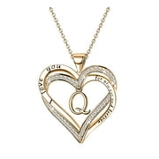 YUEHAO Accessories Necklaces Pendants Women's Fashion Heart Letter Necklace 26 Letters Love Clavicle Neck Chain Q