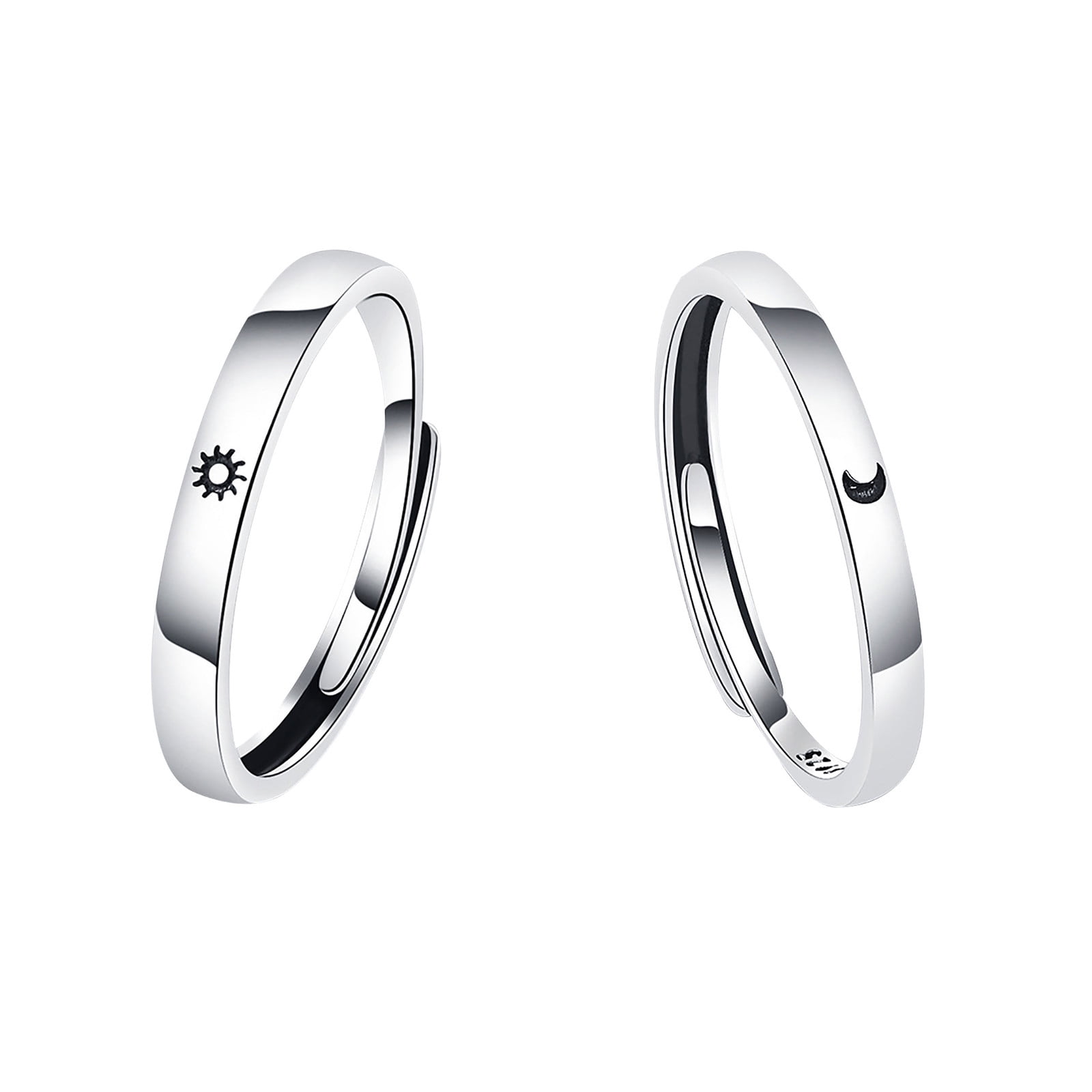 Buy University Trendz Special Couple Ring Silver Plated For Lovers Alloy  Crystal Silver Plated Ring Set Online at Best Prices in India - JioMart.