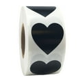 thumbnail image 1 of YUEHAO Black Heart Shaped Stickers, 1 inch Decorative Love Labels for Valentine’s Day, Valentines Day Gifts, Envelopes, Award Charts, Crafting, Scrapbooking, 500 Labels Per Roll, 1 of 1