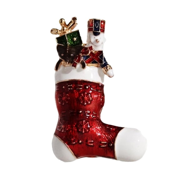 YUEHAO Brooch Bells Brooch Set Trees Rhinestone Style Christmas Pins Pins Decorations Snowman For Xmas Christmas Pin Jewelry Brooch