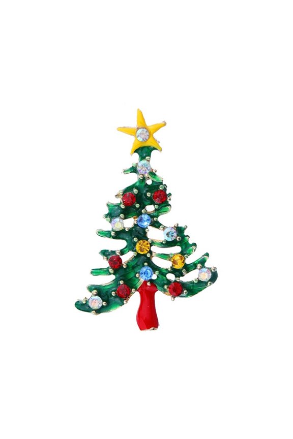 Brooch Bells Brooch Set Trees Rhinestone Style Christmas Pins Pins Decorations Snowman For Xmas Christmas Pin Jewelry Brooch