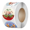 thumbnail image 1 of YUEHAO Christmas Stickers Home Decor Round Roll 1/1.5 Baked inch Roll Stickers with Christmas / 500 Natural Labels Per Wall Sticker Stickers A, 1 of 8