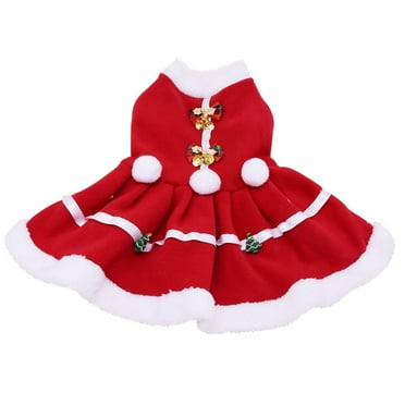 YUEHAO Christmas Sweaters for Dogs,  Pet Supplies Pet Dog Dress Solid Color Christmas Coat Sweatshirt Vest Pets Cat Warm Red