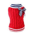thumbnail image 1 of YUEHAO Dog Sweaters for Small Dogs Navy Pet Dog Cat Sweater Turtleneck Knitted Dog Sweater - Classic Cable Knit Dog Jumper Coat, Warm Pet Winter Clothes Small Dog Sweater (Red, XXS), 1 of 7