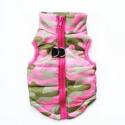 YUEHAO Dog Sweaters for Small Dogs Hot Fashion Pet Camouflage Cloth Dog Cloth Dog Winter Cloth Pet Vest New Pet Dog Clothes (Pink, S)