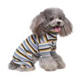 thumbnail image 1 of YUEHAO Dog Sweaters for Small Dogs Pet Clothes Home Wear Striped Pajamas High Collar Four-Legged Clothes Pet Dog Clothes (Green, L), 1 of 8