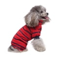 thumbnail image 1 of YUEHAO Dog Sweaters for Small Dogs Pet Clothes Home Wear Striped Pajamas High Collar Four-Legged Clothes Pet Dog Clothes (Red, XL), 1 of 8