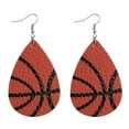 thumbnail image 1 of YUEHAO Earrings Volleyball Earrings Women's Football Printing Sided Leather Sports Basketball Earrings Double Earrings, 1 of 1
