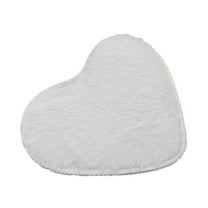 YUEHAO Heart Shaped Rug, Soft Absorbent Plush Microfiber Bathroom Rug, Non-Slip Machine Washable Shaggy Mats Carpet for Shower, Bedroom, Bathtub, 15.7x11.8 inch